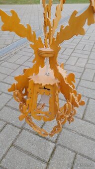 Drevena retazova lampa vhodna na chatu, chalupu - 4