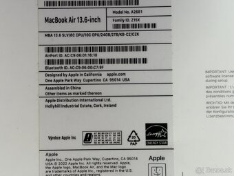 MacBook Air M2 | 24GB/2TB SSD/ 1 rok záruka - 4