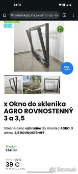 Predám 2x nový rám okien na skleník - 4