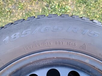Sada kolies VW Polo 6, plechové disky + pneu 185/65 R15 - 4