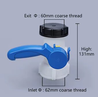 IBC ventil na nádrž 1000l./62 mm - 4