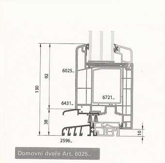 Plastové vchodové dvere 98x205cm, orech obojstranný - 4