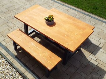 Záhradný masívny nábytok, Stôl, Lavice, Sedenie DOPRAVA SR - 4
