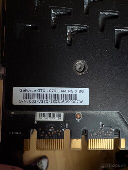 Predám grafickú kartu nVidia GeForce GTX 1070 8GB - 4