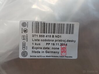 Predám novú dekoratívnu lištu do palubovky Superb 2 - 4