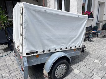 Prívesný vozík Pongratz 750kg s konštrukciou a plachtou - 4