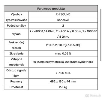 Predám koncový zosilňovač - 4