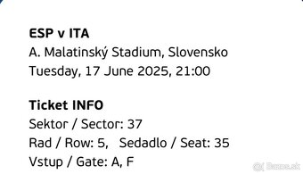 Listky na futbal 3ks U21 spanielsko taliansko - 4