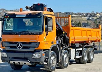 Mercedes-Benz Actros 3241-8x4–SklápěčValník+HR-HIAB 322 EP-4 - 4