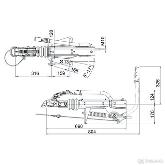 Predám tiahlo - nájazdovú brzdu AL-KO - 4
