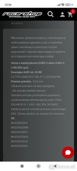 Športový katalyzátor  Audi A4 , A5 B8 - 4