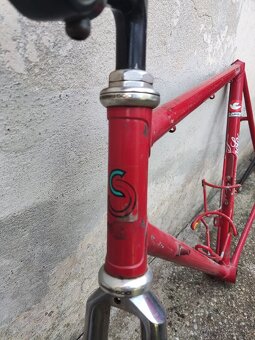 Predám rám Campagnolo Columbus – červený, s vidlicou - 4
