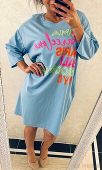 Damske voľne šaty city blue - 4