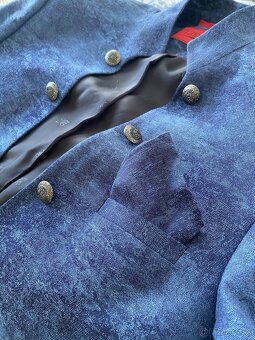 Wilvorst, svadobný modrý barokový oblek - 4