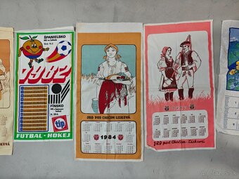 ČSSR, 15ks retro textilne kalendáre - 4