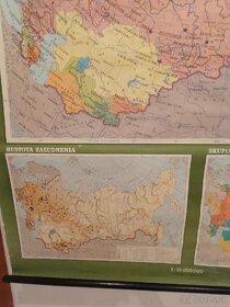 Nástenná mapa ZSSR (1974) politické rozdelenie - 4