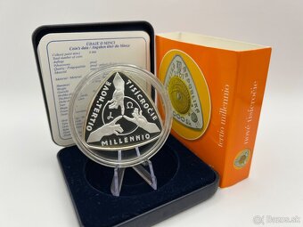 5000 sk začiatok 3. tisícročia proof Zlato striebro platina - 4