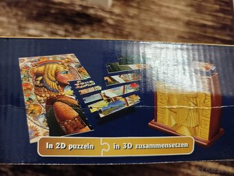 Puzzle 2D alebo 3 D krásna Nefertiti - 4
