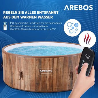 AREBOS nafukovacia vírivka, In & Outdoor, 7 osôb - 4