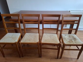 Rozťahovací jedálenský stôl so 4 stoličkami - 4