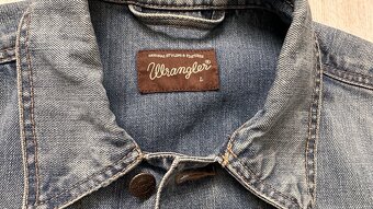 Pánska,kvalitná džínsová bunda WRANGLER - veľkosť L - 4