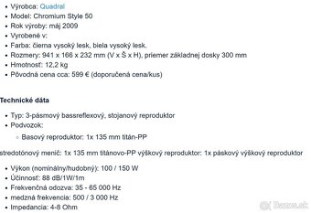 Quadral Chromium Style 50 / AKCIA - 4