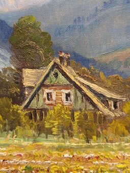 Obraz Jan Medek, Vrátna Ddolina 1974, olej 34x41 - 4