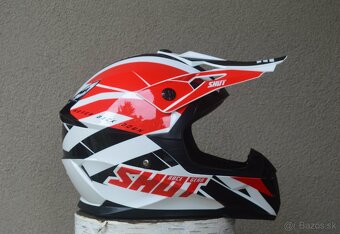 MX detská juniorská kid prilba helma okuliare shot červená - 4