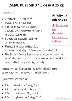 Silikonova omietka ESMAL putz, 1.5mm zrno - 4