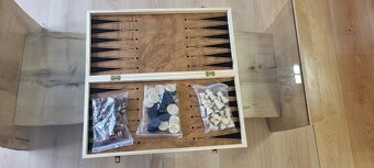 Predám drevené šachy / šach / dáma / backgammon - 4