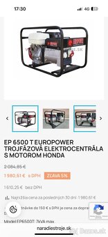 Profesionálna elektrocentrála Europower EP 6500 T AVR - 4