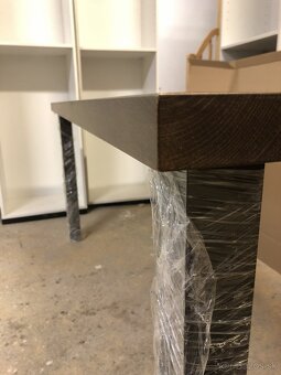 Masívny bukový stôl 160×85 cm-ručná výroba-morený - 4