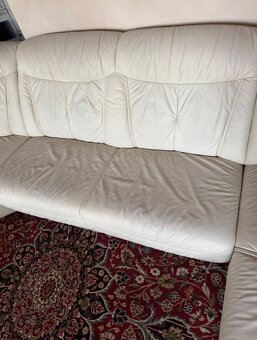 Světlá kožená sedačka do Účka, 4979 - 4