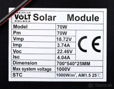 Fotovoltaicky panel s meničom 12v 70w - 4