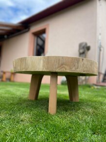Drevený stôl priečny rez z Dubového dreva - 4