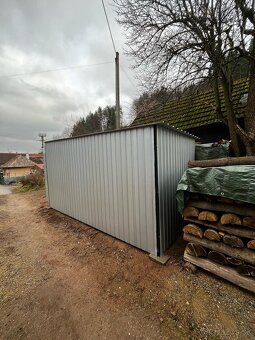 Plechová garáž 2x5m stavebná búda - 4
