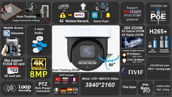 PTZ PoE Sony IMX415 4K 30fps - 4