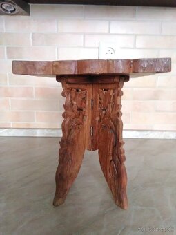 Starý orientálny indický stolček - 4