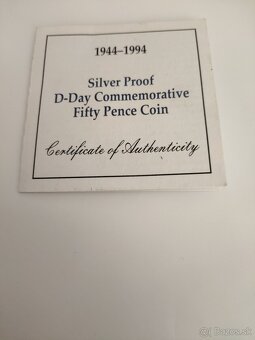 50 pence strieborná minca - 4