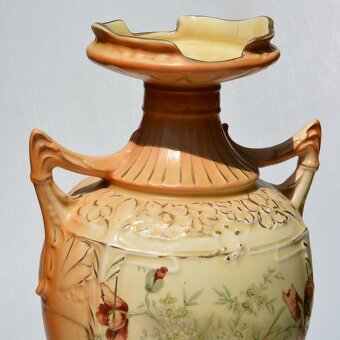 Starožitná veľká porcelánová váza - Maky - 4