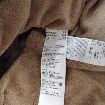 Benetton teplučký praktický overal/fusak čokoládová farba - 4