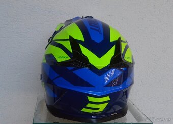 SHOT prilba okuliare modrá perleť žltá fluo - 4