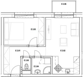 Na predaj nové byty 2+kk na 2.NP s balkónom a parkovaním - 4