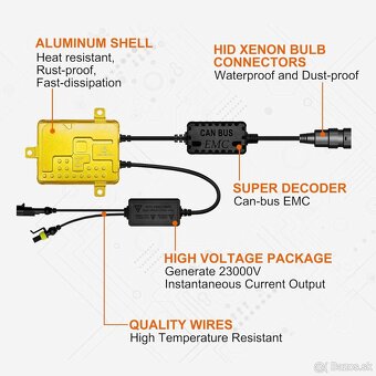 Wattstar, Xenon H7 6000 K, 55 W, Xenon biela, so zbernicou, - 4