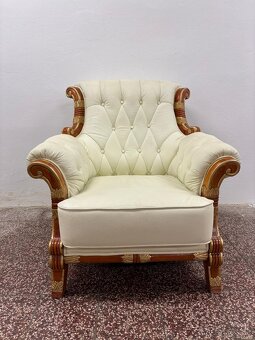 CHESTERFIELD SEDAČKA,KOŽENÁ 3+2+1,NEROZŤ. - 4