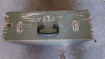 Armádní dřevěnný kufřík VZSR - 435 x 310 x 160 mm - 4