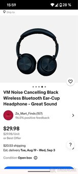 Bluetooth slúchadlá s potlačením hluku - 4