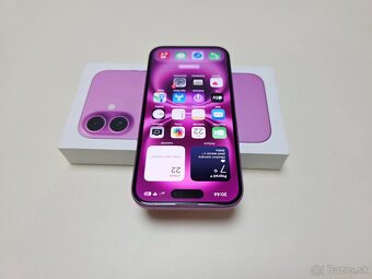 APPLE IPHONE 16 PINK 128GB ,BATERKA 100%,ZÁRUKA - 4