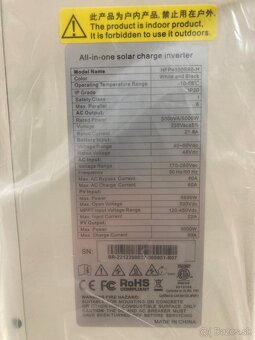 Predám nový hybridný/off-grid 1F 5kW menič/invertor 48V - 4