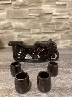 Keramická fľaška motocykel darček - 4